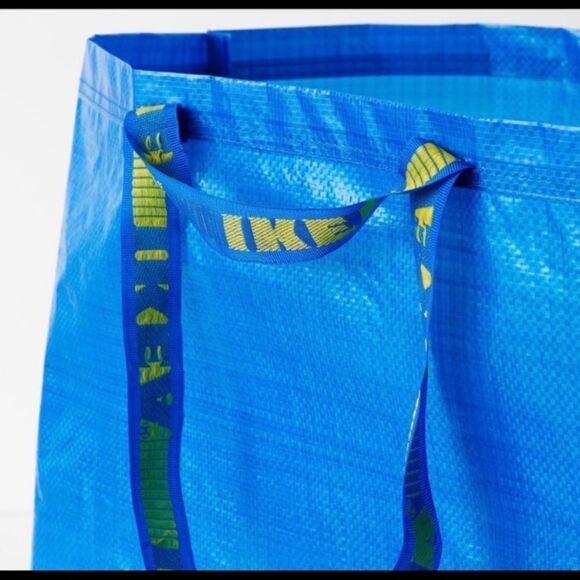 Large 19-Gallon Blue IKEA Bag – Foldable Utility Tote - Picture 4 of 7